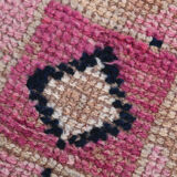 3x10 pastel pink & blue vintage rug