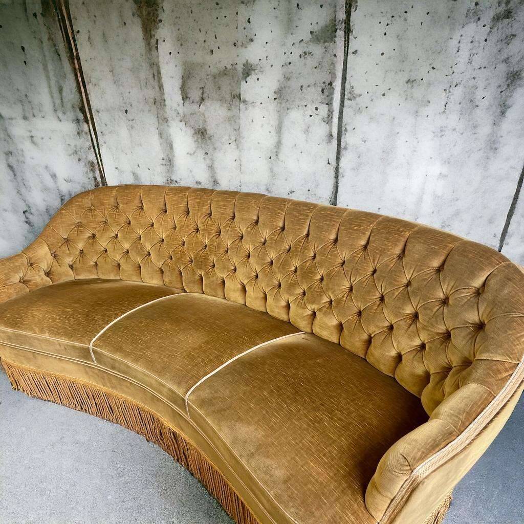Vintage mustard yellow armchair / sofa / sofa