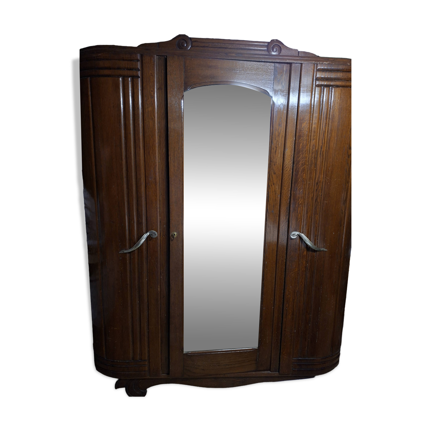 wardrobe with a mirror in the centre