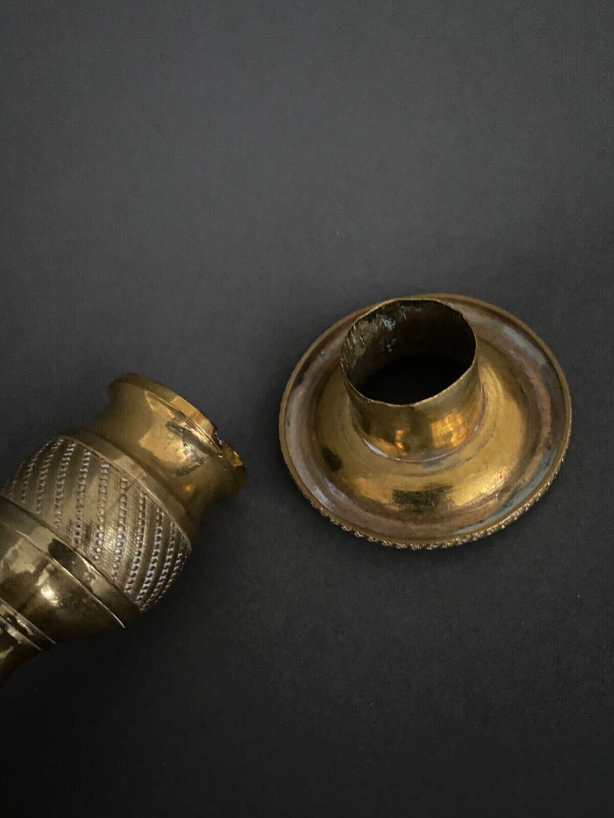 Pair of candlesticks gilded bronze chiseled guilloché first part of the nineteenth