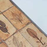 Rectangular metal and cermal herbarium coffee table by Roger Capron, 1960s