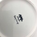 Large ceramic bowl or dish from Kähler, Denmark, striped pattern