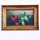 Peinture à l'huile, nature morte de tulipes vintage