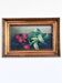 Vintage original flower oil painting, tulips still life art