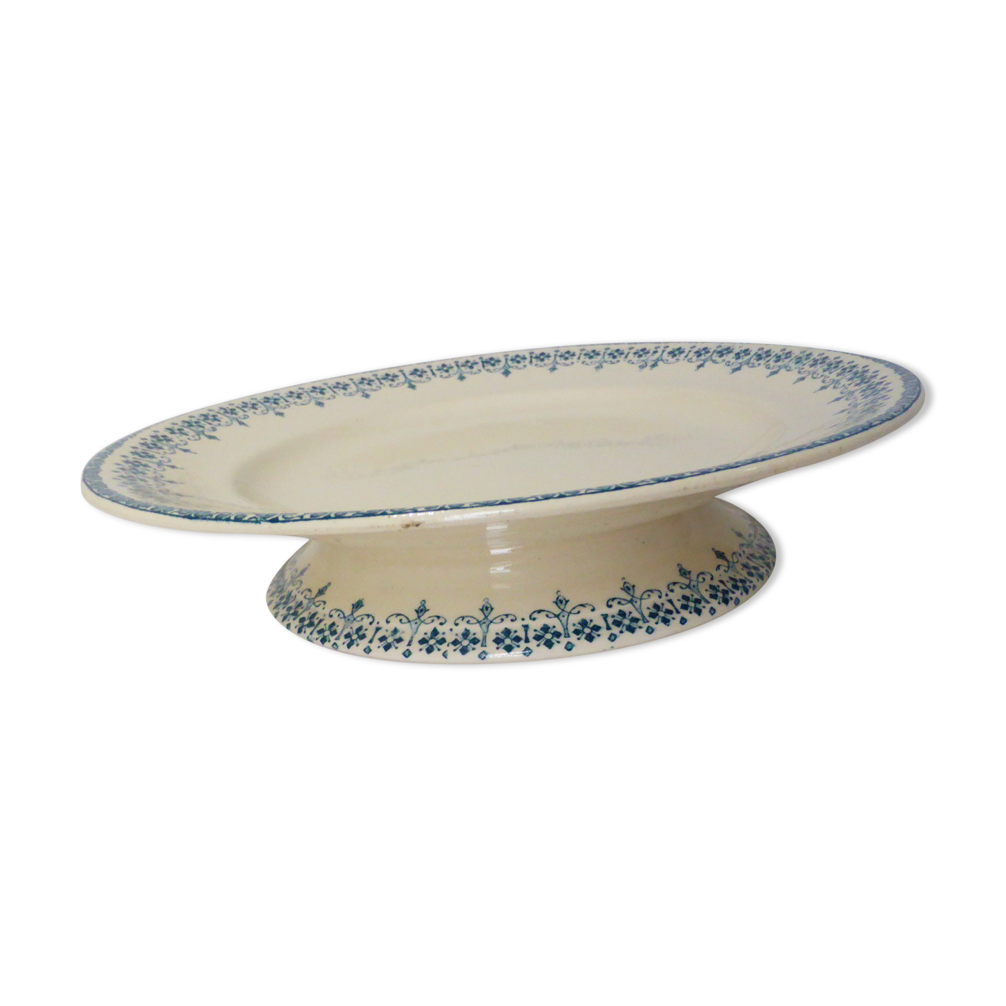Plate on pedestal compotier of Longwy model Bordeaux 211277