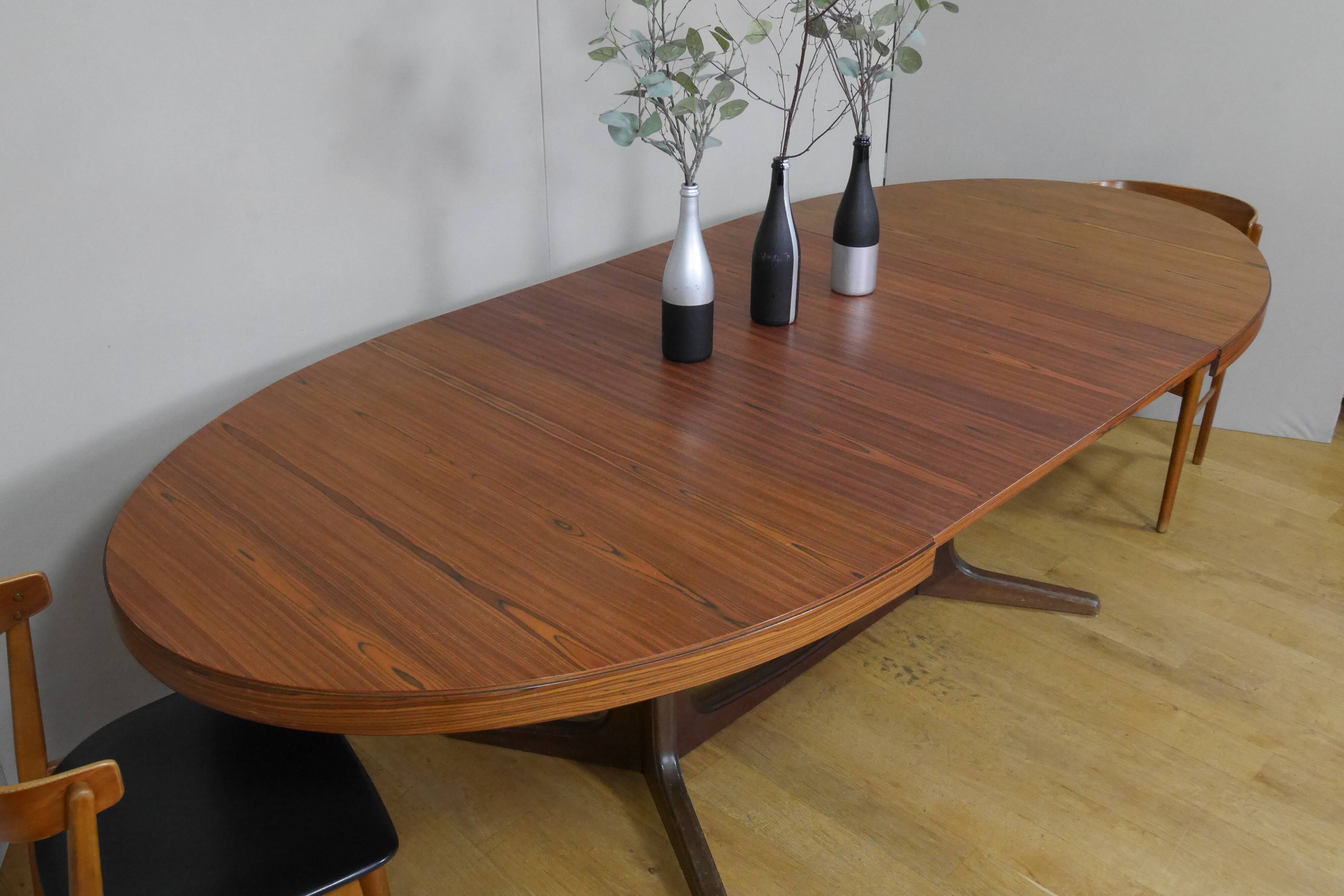 Baumann walnut oval table