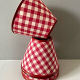 Abat-jours carreaux vichy vintage