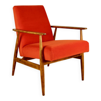 Orange Lis Lounge Chair by Henryk Lis, 1970s