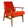 Orange Lis Lounge Chair by Henryk Lis, 1970s