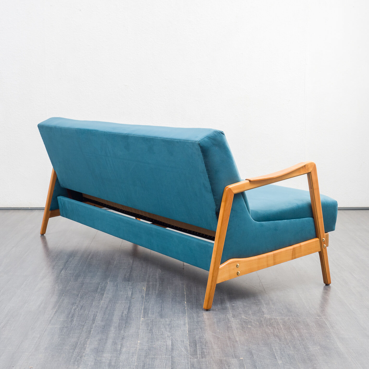 Vintage sofa, convertible, cherry, restored