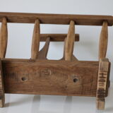 Brutalist magazine holder solid oak
