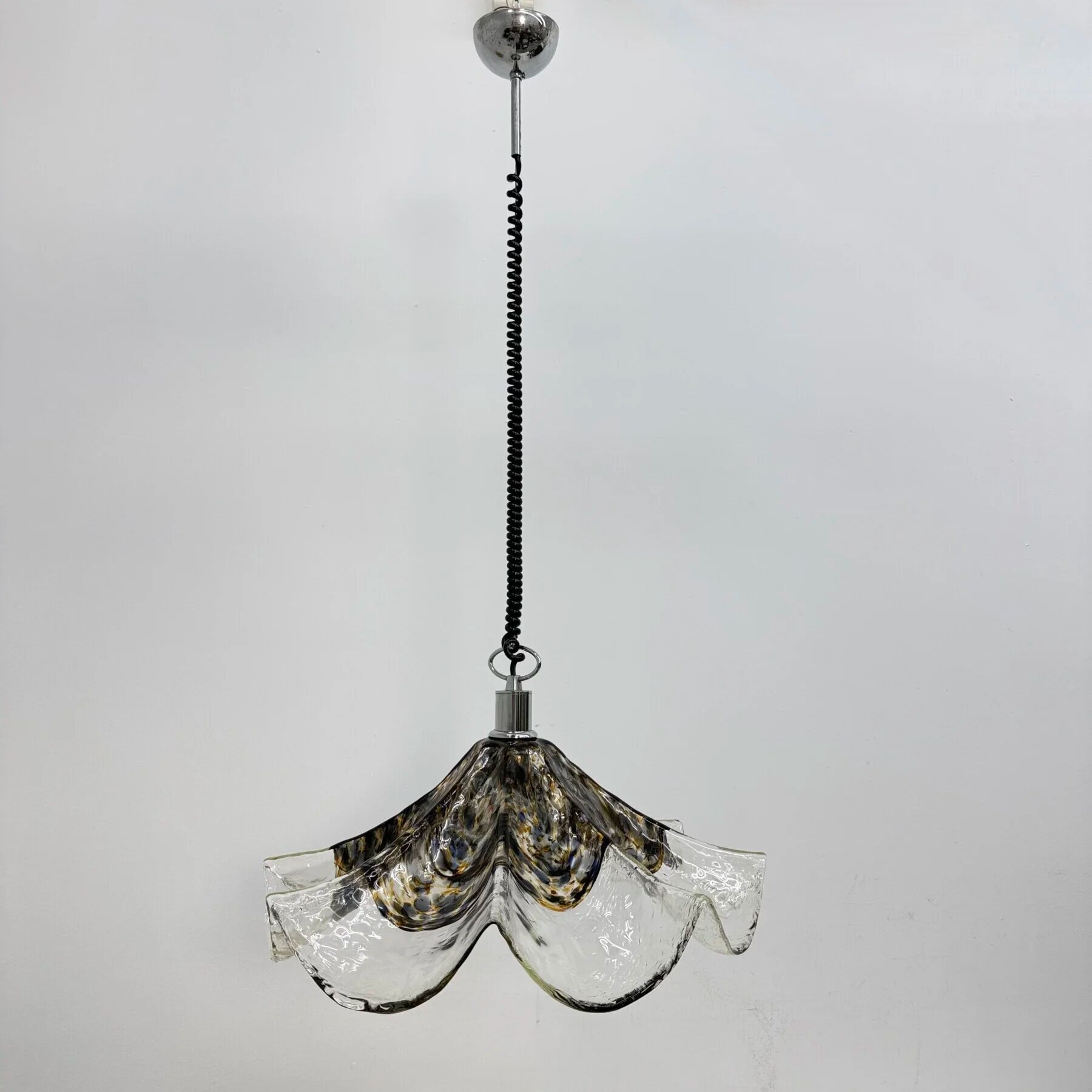 Lampe en verre et métal