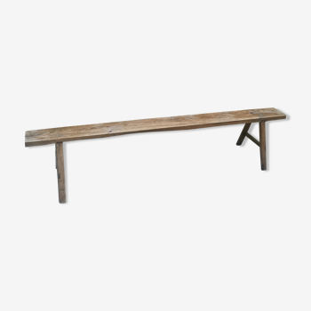 Banc ancien en bois 215 cm