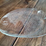 Set of 2 vintage fish dishes in glass Arcoroc France