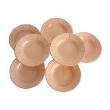 Assiettes creuses Digoin rose