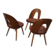 Lot de 3 chaises Lollipop par Antonin Suman, mid century 50s, Tchécoslovaquie