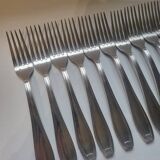 12 fourchettes de table manufrance métal blanc
