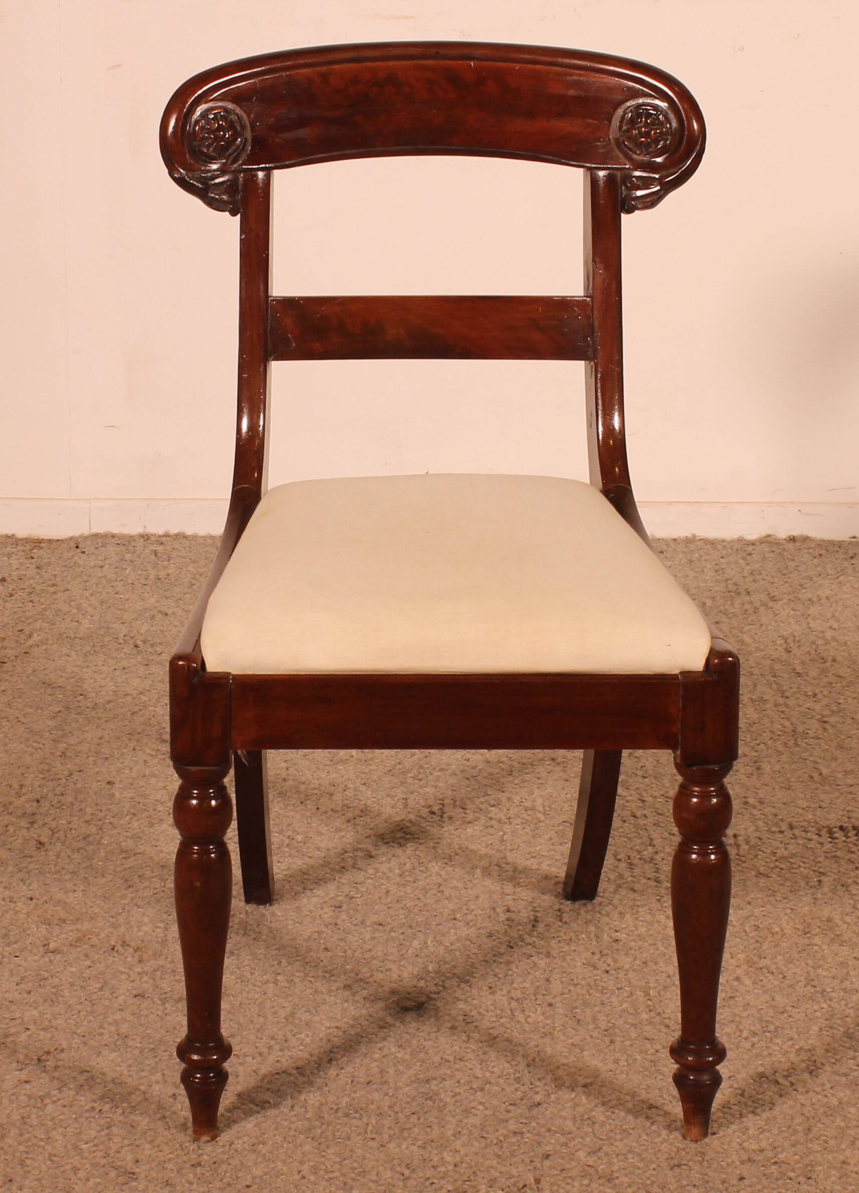 Set of 10 Restoration Period Mahogany Chairs