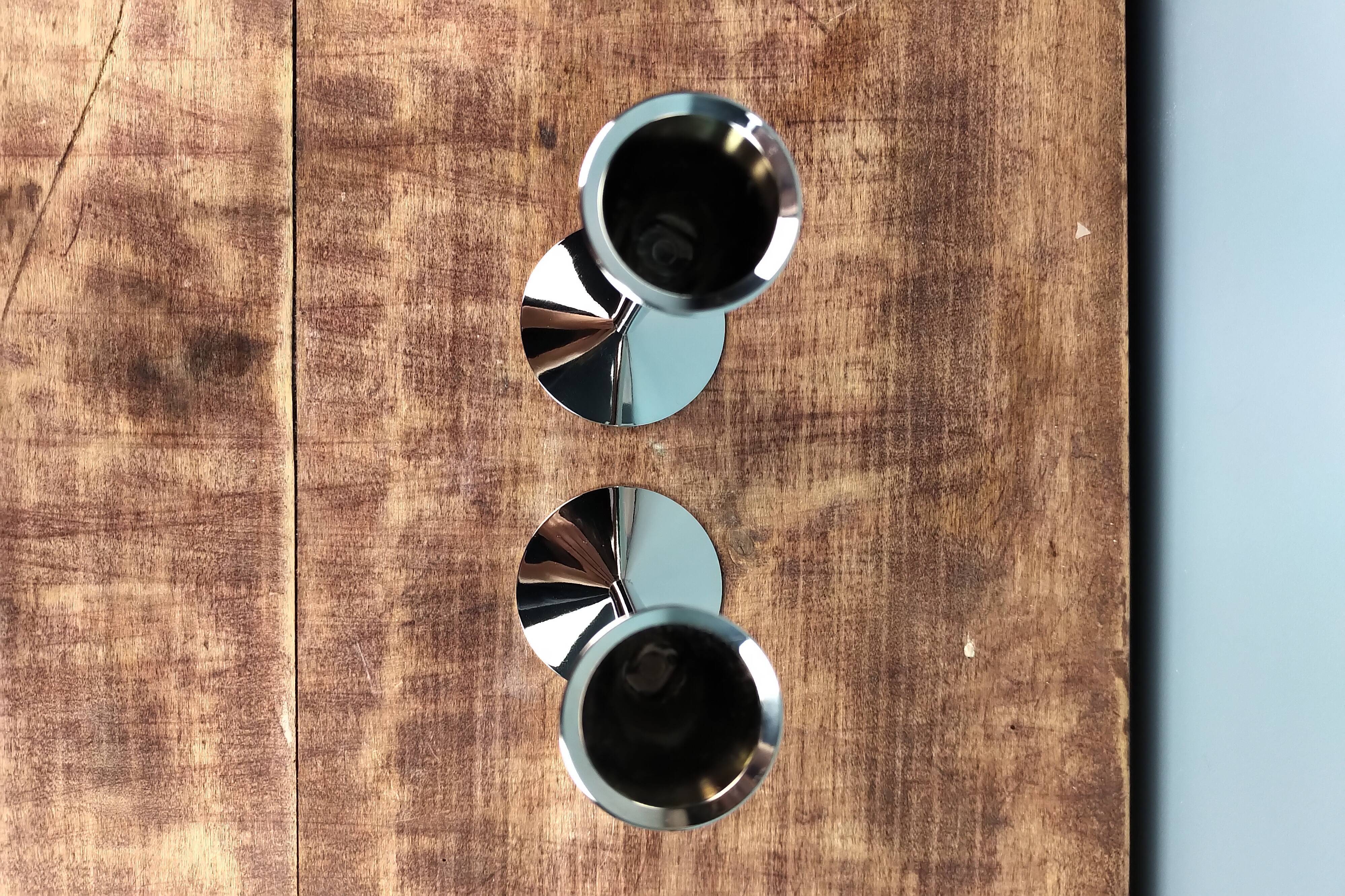 Pair of Solingen candle holders