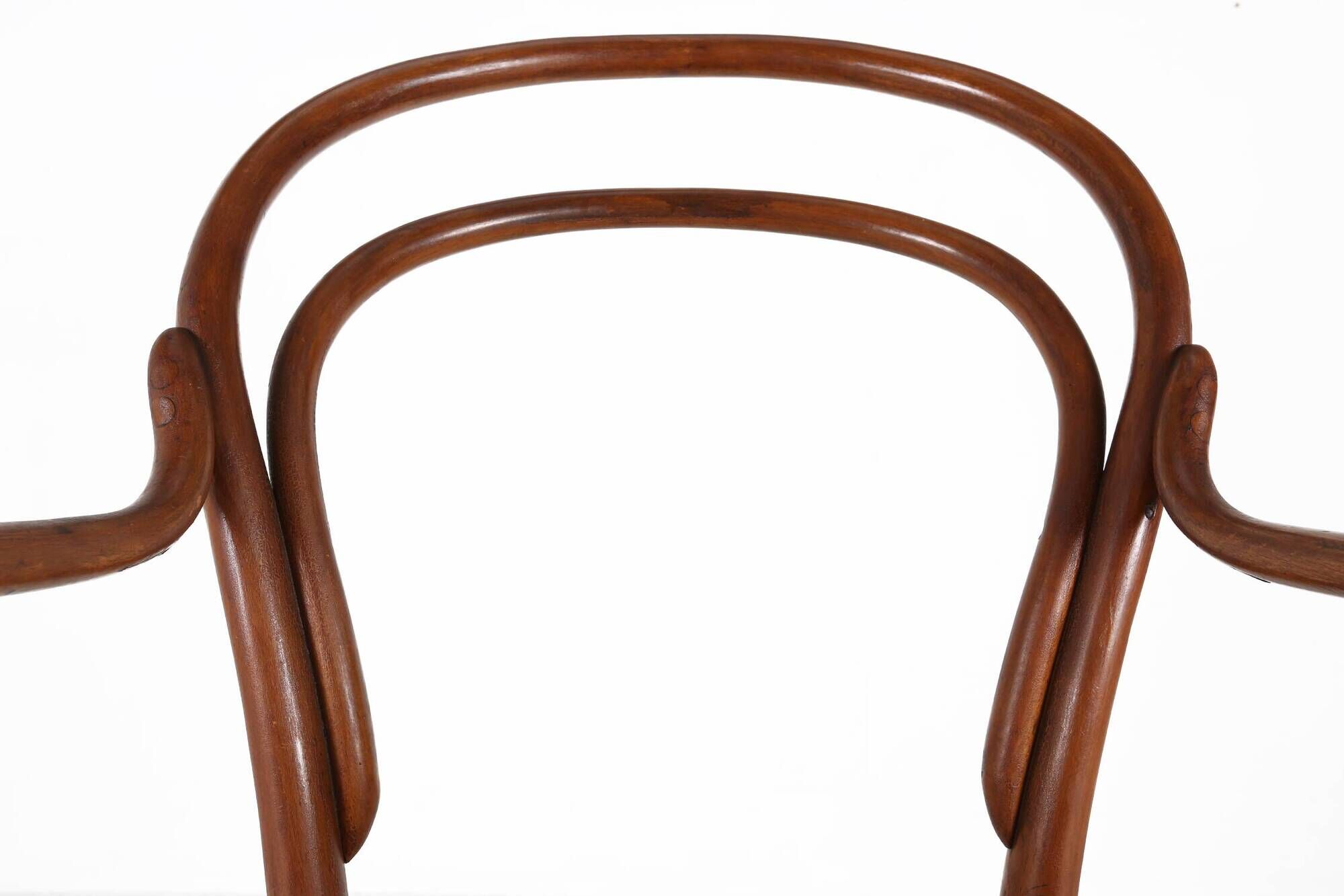 Vintage armchair in bentwood with canework, France ca. 1950