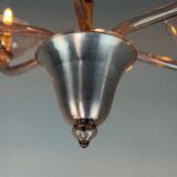 Venetian lustre made of Murano glass in amethyst colour, circa 1920.