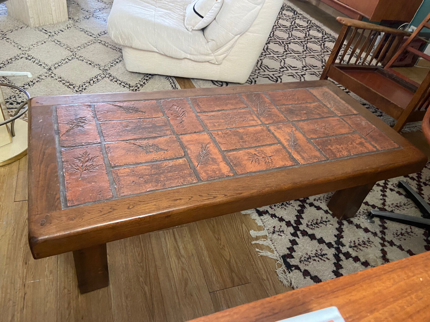 Vintage P.Garnier herbarium coffee table