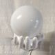 Ceramic and opaline wall lamp - 70's
