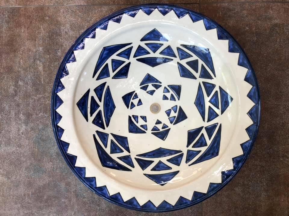 large enameled dish