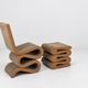 Chaise Wiggle Easy Edges avec tabouret par Frank Gehry pour Vitra