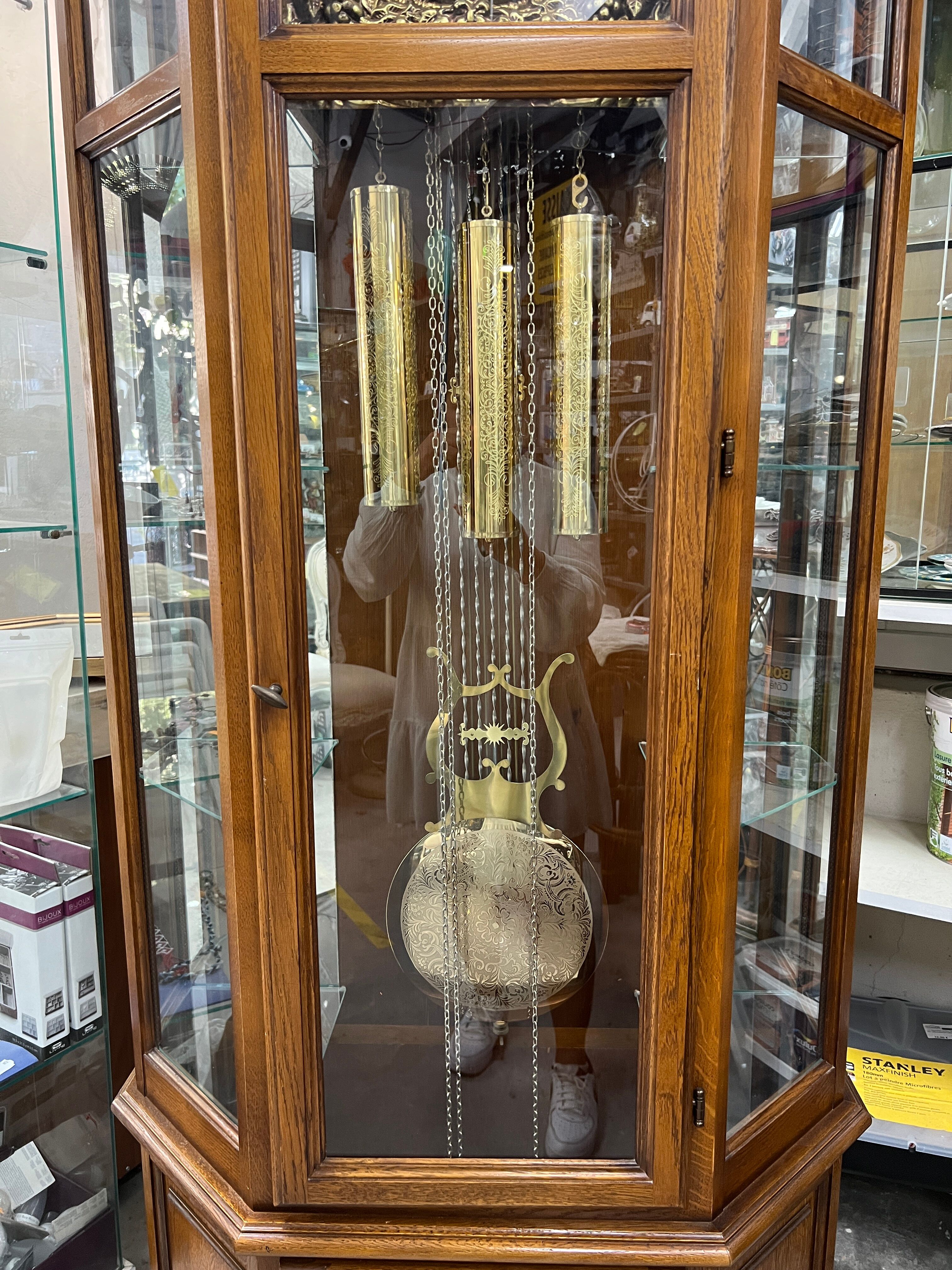 Artisanal Comtoise oak clock