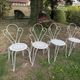Set of 4 wrought iron garden chairs