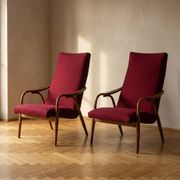 Pair of mid-century modern bentwood armchairs by TON, 1970s, Czechoslovakia