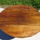 Antique walnut console table with honey spoon legs.