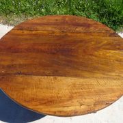 Ancienne table console en noyer, pieds en cuillère de miel