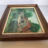 Watermill painting oil on canvas signed