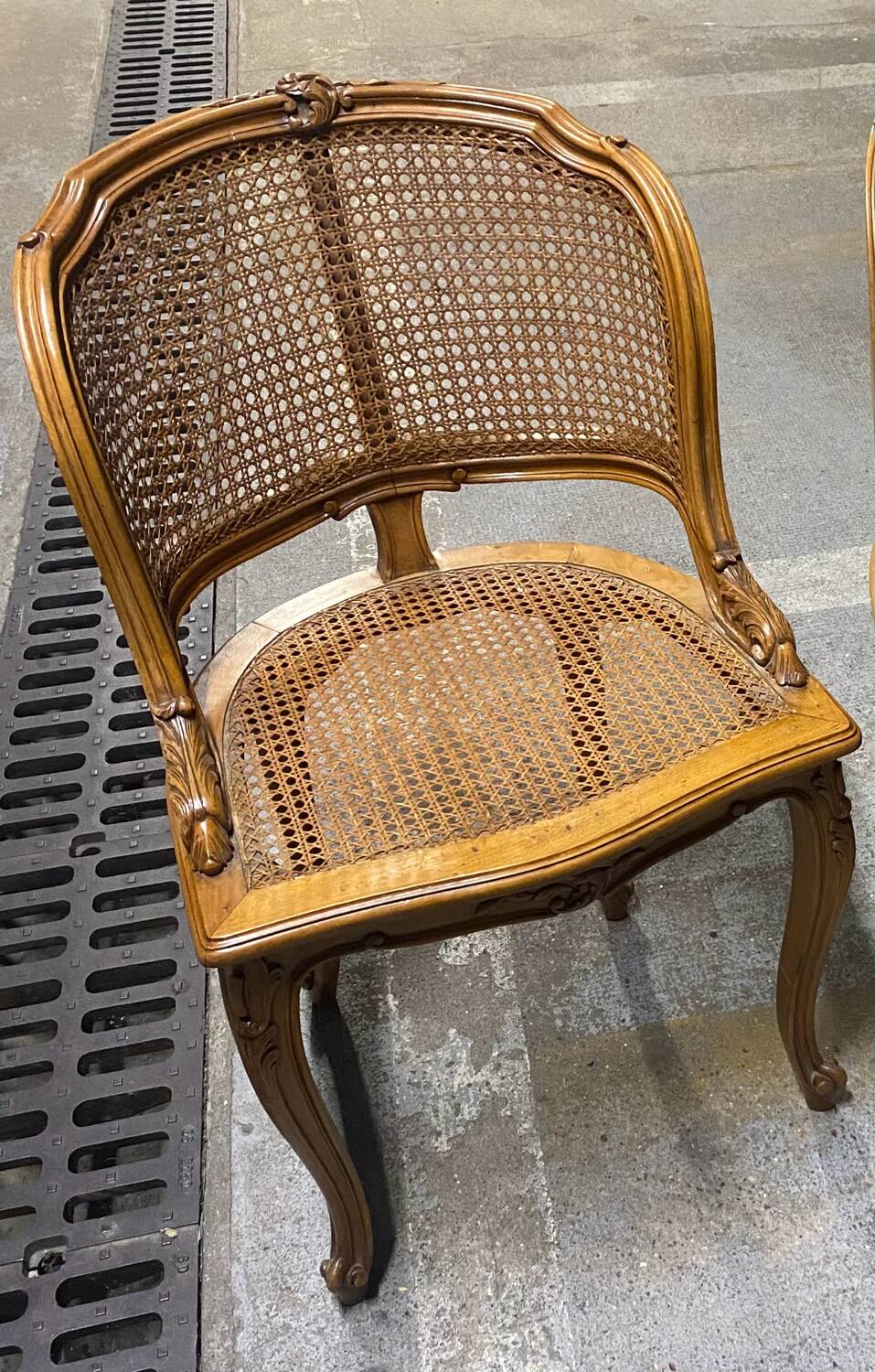 Louis 15 style cane armchair