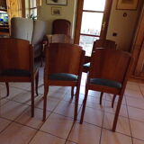 Cinq chaises art déco