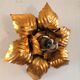 FL wall lamp in gilded metal design 70s