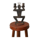 Bougeoir en métal Objet contemporain inspiration Keith Haring chandelier fait main