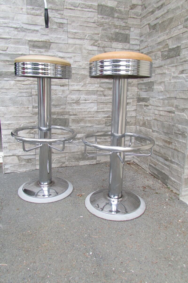 Paire de tabourets de bar style américain,professionnels