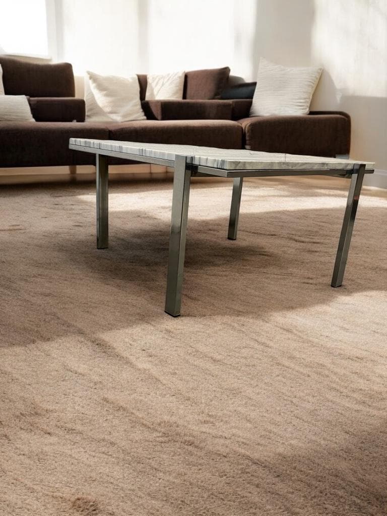 Vintage marble coffee table with chrome