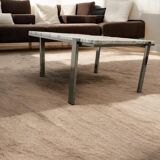 Vintage marble coffee table with chrome