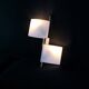 White and brass asymmetrical appliques, with double opaline, France 1950's