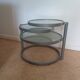 Metal and glass coffee table, 1970s.