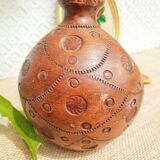 Vase , terracotta soliflore made in greece - vintage