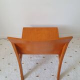 Scandinavian armchair in curved wood