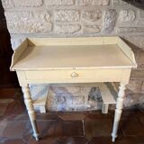 Meuble ancien coiffeuse patiné
