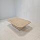Table basse italienne en travertin, années 1980