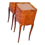 Pair of rosewood bedside tables