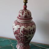 Vintage red holland ceramic lamp